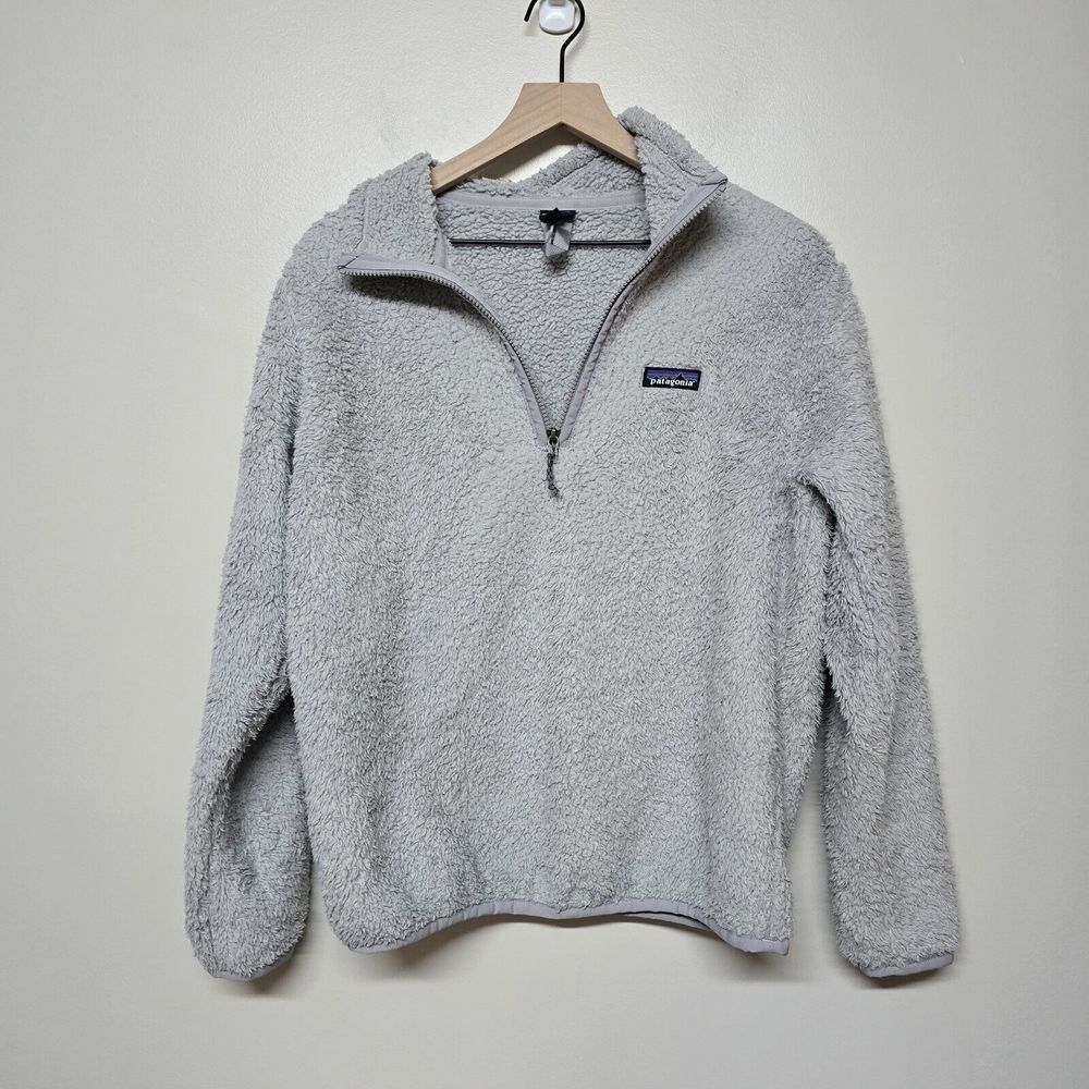 2022 Patagonia Women's Los Gatos Fleece 1/4-Zip Med Gray 25236 Hi Pile